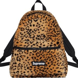 Authentic Supreme Leopard Fleece Ba…